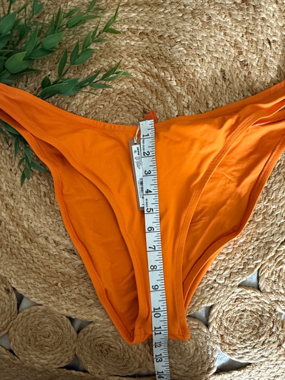 SKIMS Orange High Cut Cheeky Tanga Mod Coverage Bikini Bottom. 2X - Picture 5 of 6